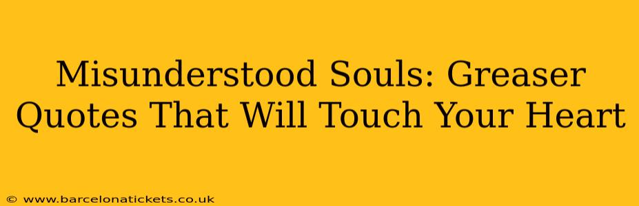 Misunderstood Souls: Greaser Quotes That Will Touch Your Heart