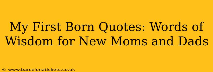 My First Born Quotes: Words of Wisdom for New Moms and Dads