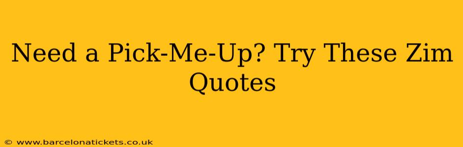 Need a Pick-Me-Up? Try These Zim Quotes