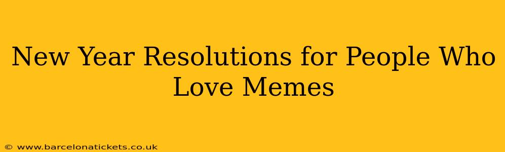 New Year Resolutions for People Who Love Memes
