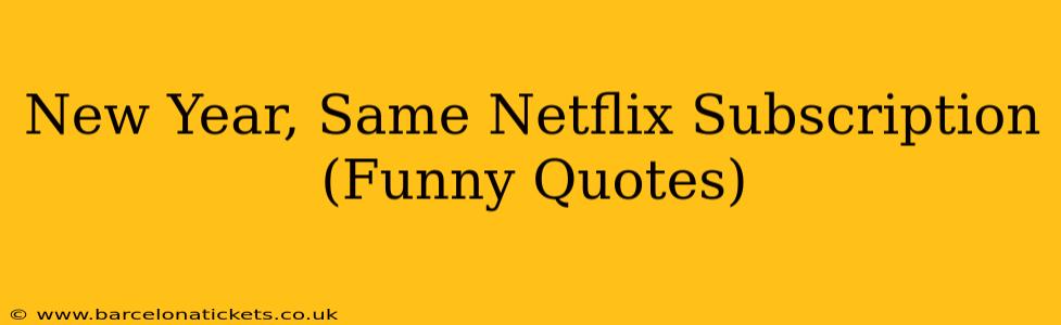 New Year, Same Netflix Subscription (Funny Quotes)