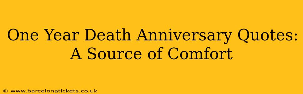 One Year Death Anniversary Quotes: A Source of Comfort