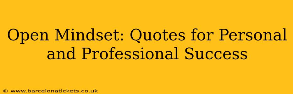 Open Mindset: Quotes for Personal and Professional Success