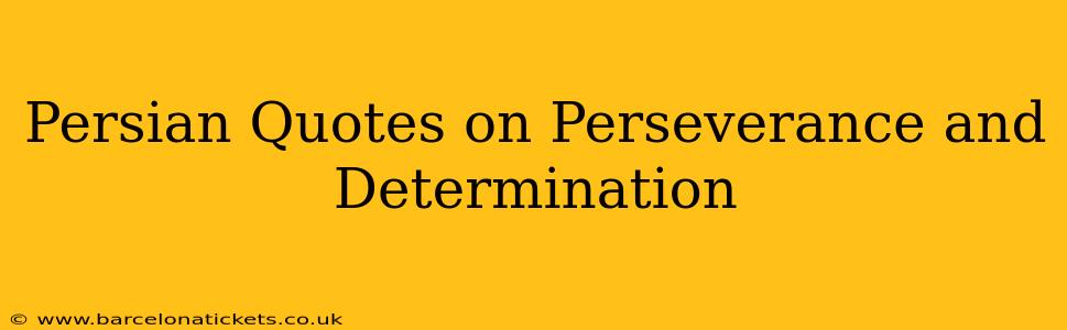 Persian Quotes on Perseverance and Determination