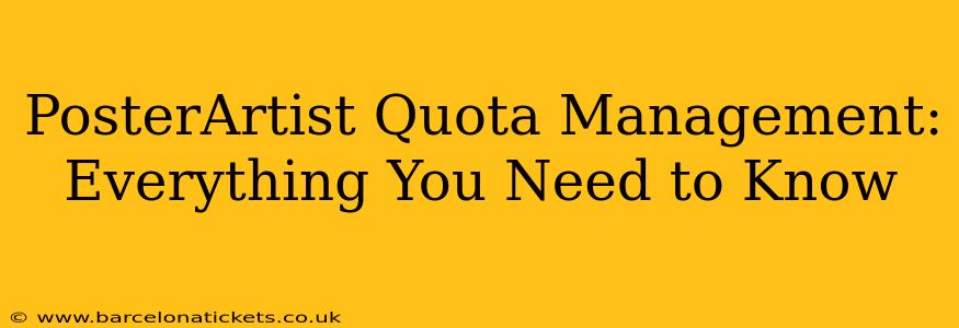 PosterArtist Quota Management: Everything You Need to Know