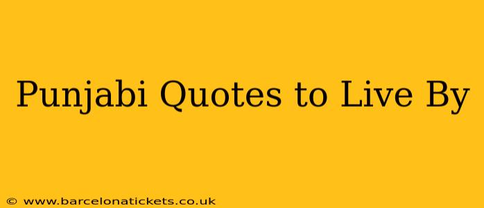 Punjabi Quotes to Live By