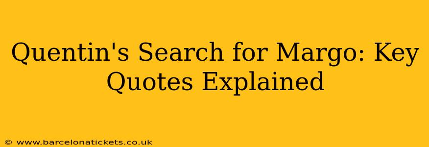 Quentin's Search for Margo: Key Quotes Explained