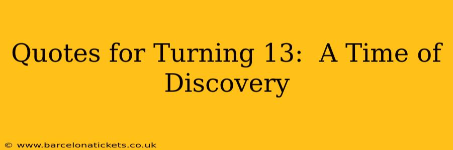 Quotes for Turning 13:  A Time of Discovery