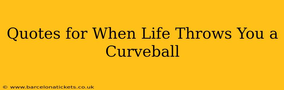 Quotes for When Life Throws You a Curveball