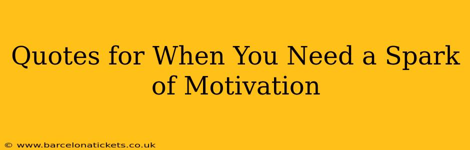 Quotes for When You Need a Spark of Motivation