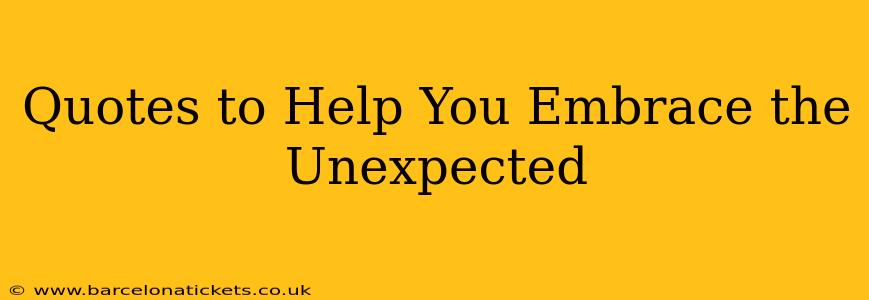 Quotes to Help You Embrace the Unexpected