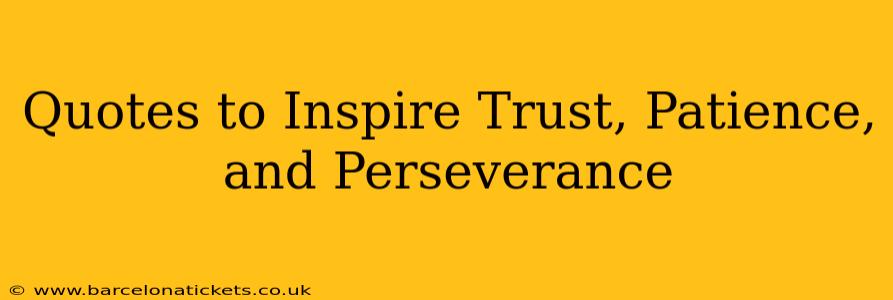 Quotes to Inspire Trust, Patience, and Perseverance