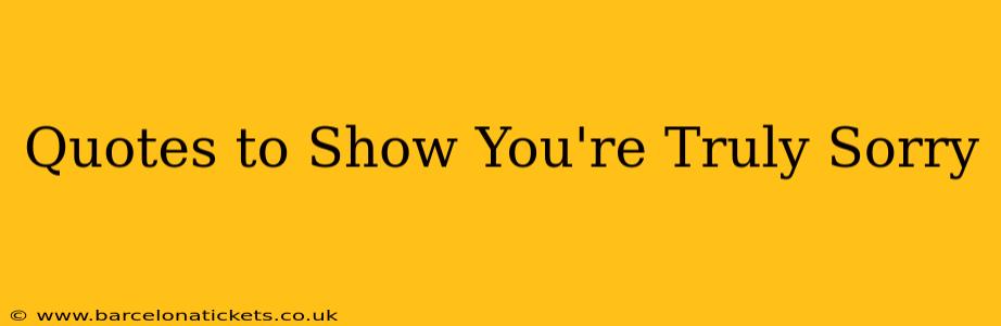 Quotes to Show You're Truly Sorry