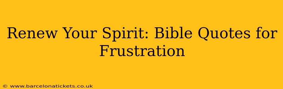 Renew Your Spirit: Bible Quotes for Frustration