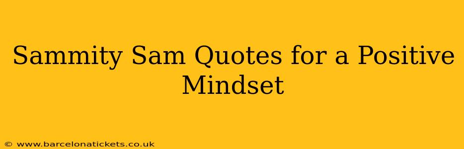 Sammity Sam Quotes for a Positive Mindset