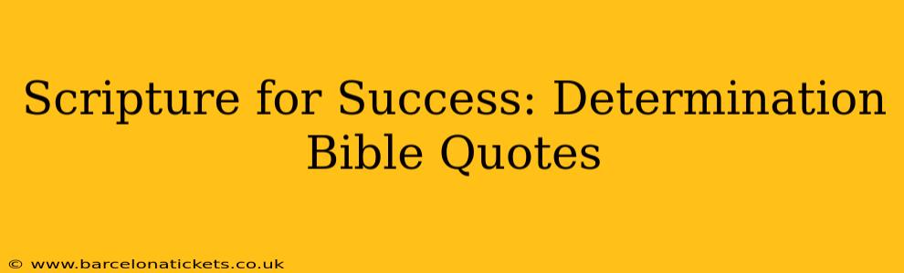 Scripture for Success: Determination Bible Quotes