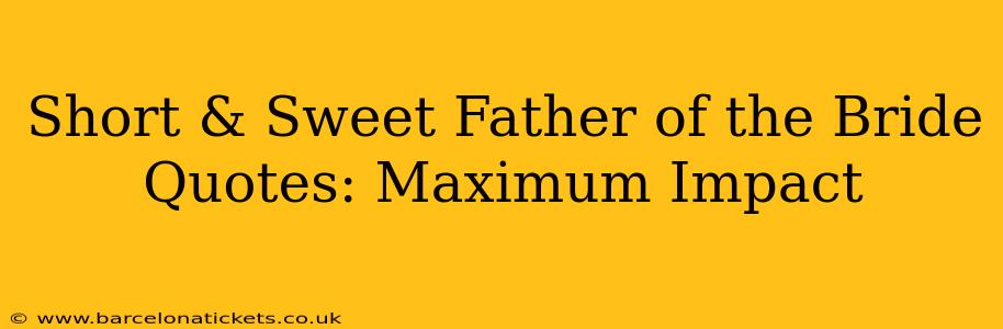 Short & Sweet Father of the Bride Quotes: Maximum Impact