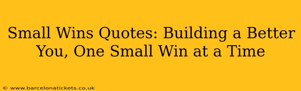 Small Wins Quotes: Building a Better You, One Small Win at a Time