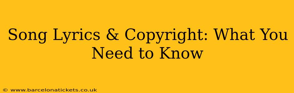 Song Lyrics & Copyright: What You Need to Know