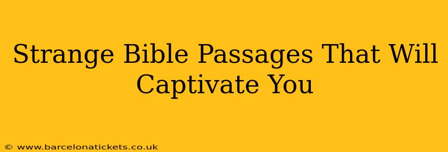 Strange Bible Passages That Will Captivate You