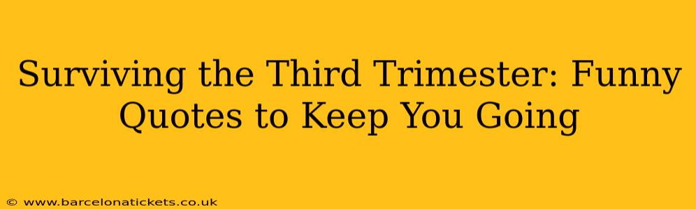 Surviving the Third Trimester: Funny Quotes to Keep You Going