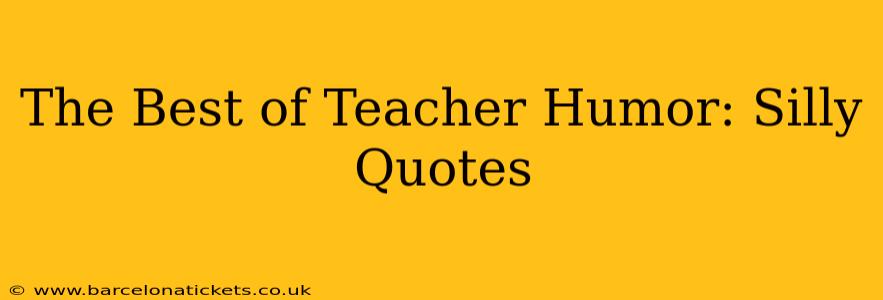 The Best of Teacher Humor: Silly Quotes