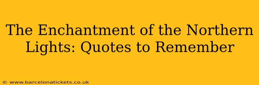 The Enchantment of the Northern Lights: Quotes to Remember