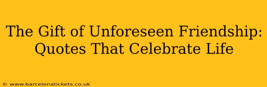 The Gift of Unforeseen Friendship: Quotes That Celebrate Life