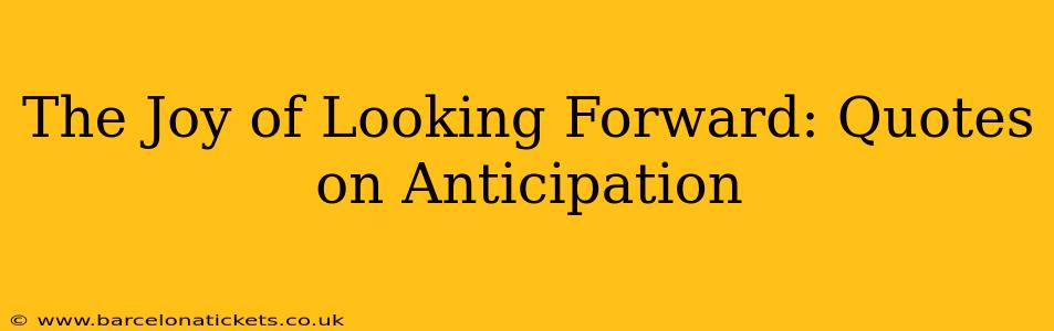 The Joy of Looking Forward: Quotes on Anticipation