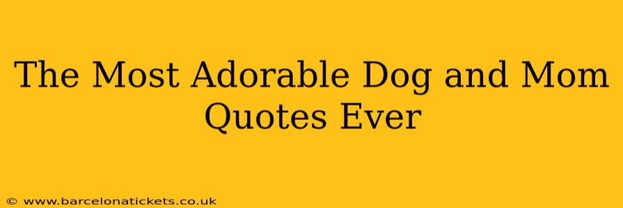 The Most Adorable Dog and Mom Quotes Ever