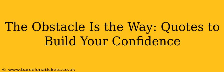 The Obstacle Is the Way: Quotes to Build Your Confidence