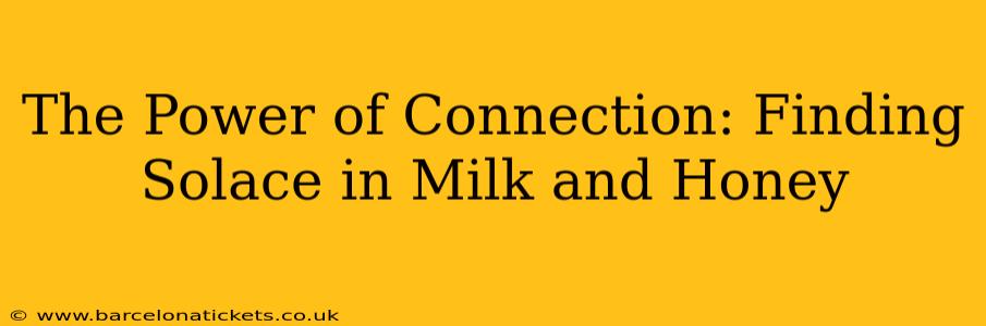 The Power of Connection: Finding Solace in Milk and Honey