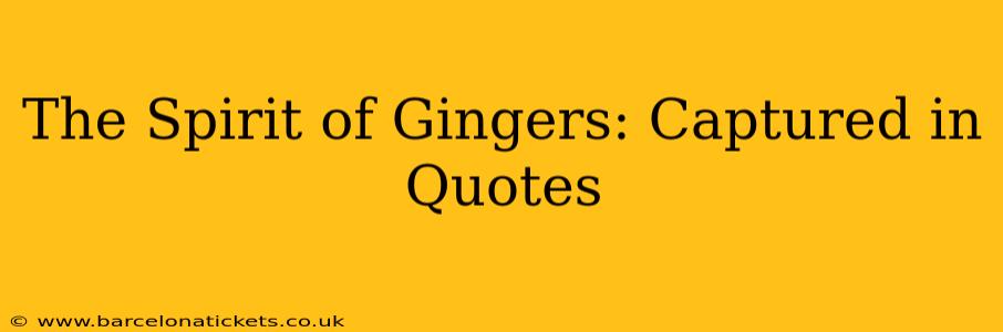 The Spirit of Gingers: Captured in Quotes