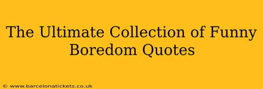 The Ultimate Collection of Funny Boredom Quotes