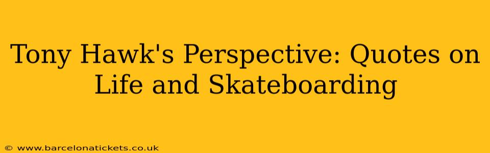 Tony Hawk's Perspective: Quotes on Life and Skateboarding