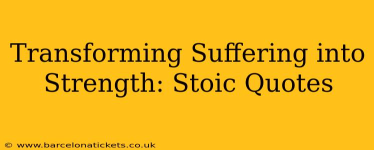 Transforming Suffering into Strength: Stoic Quotes