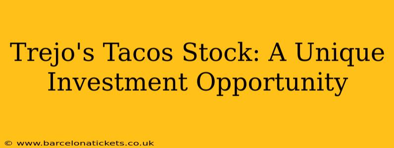 Trejo's Tacos Stock: A Unique Investment Opportunity
