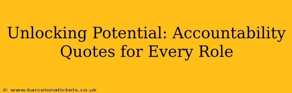 Unlocking Potential: Accountability Quotes for Every Role