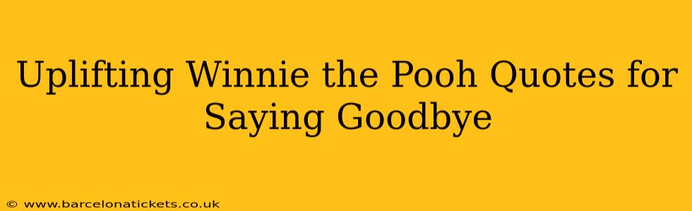 Uplifting Winnie the Pooh Quotes for Saying Goodbye