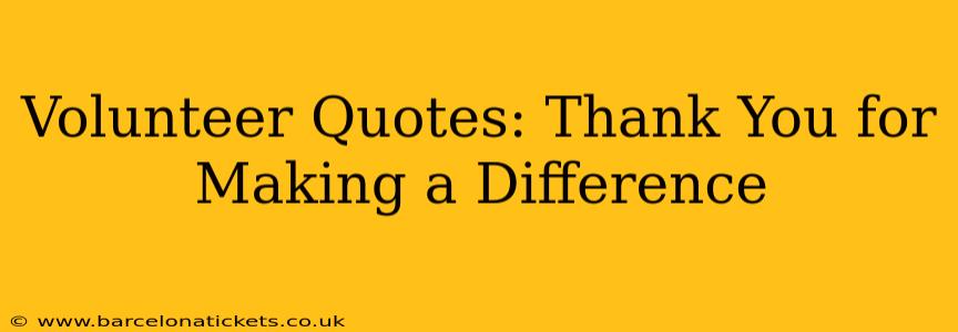 Volunteer Quotes: Thank You for Making a Difference