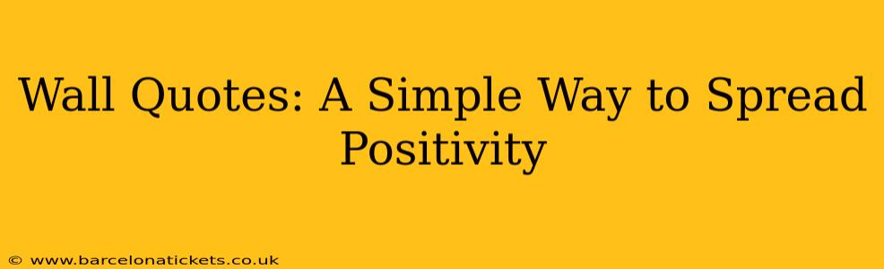 Wall Quotes: A Simple Way to Spread Positivity